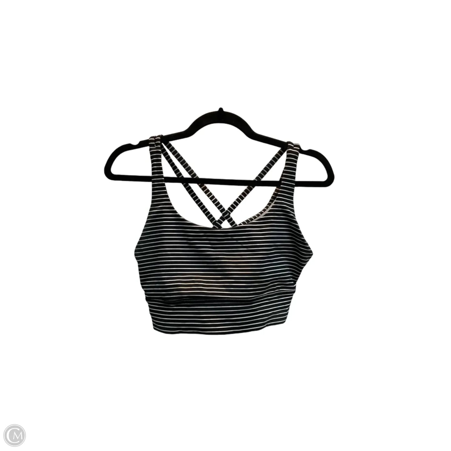 Athletic Bra By Lululemon In Striped Pattern, Size: M