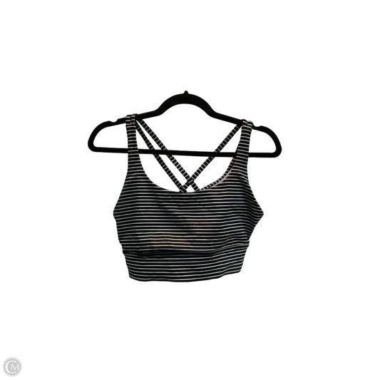 Athletic Bra By Lululemon In Striped Pattern, Size: M