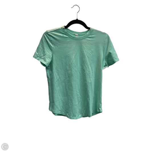 Athletic Top Short Sleeve By Lululemon In Aqua, Size: 4