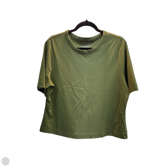 Top Short Sleeve Basic By Adrienne Vittadini In Green, Size: Xl