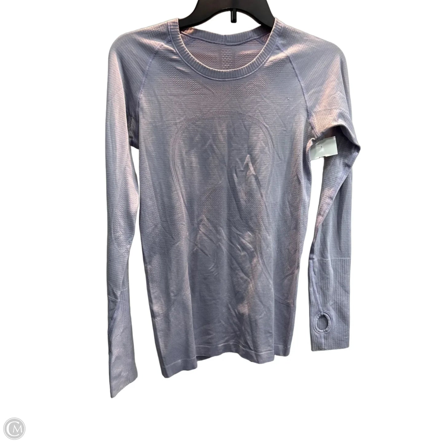 Athletic Top Long Sleeve Crewneck By Lululemon In Purple, Size: L