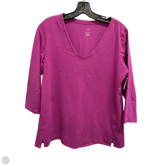 Top Long Sleeve Basic By J. Jill In Pink, Size: M