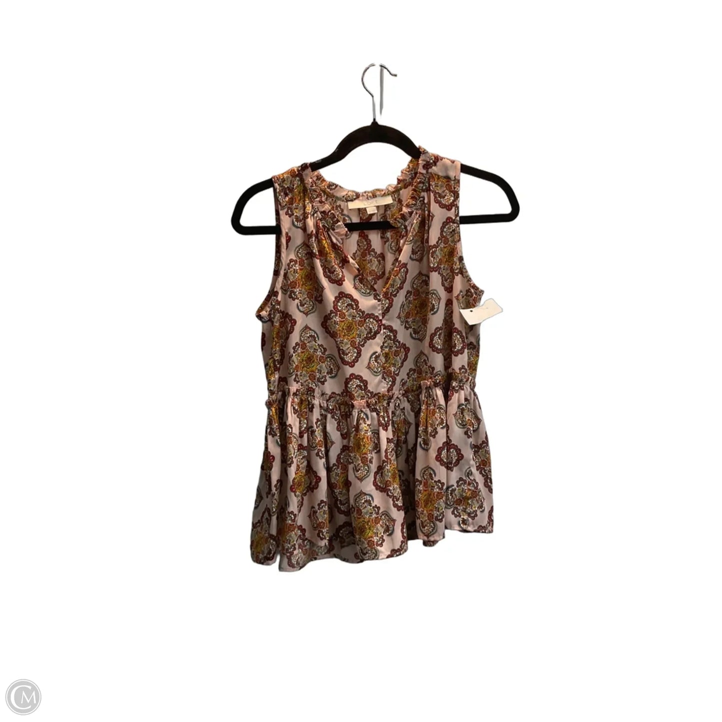 Top Sleeveless By Loft In Paisley Print, Size: Xs