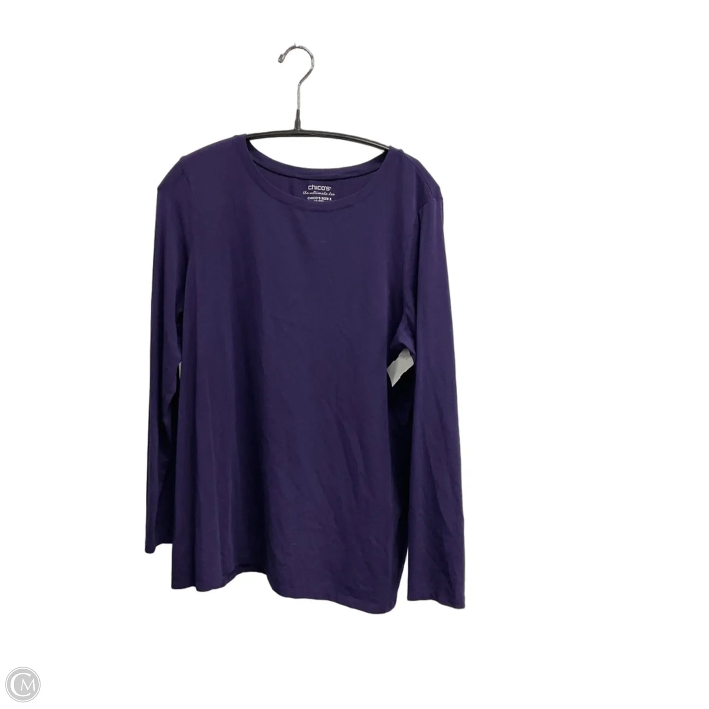 Top 3/4 Sleeve Basic By Chicos In Purple, Size: L