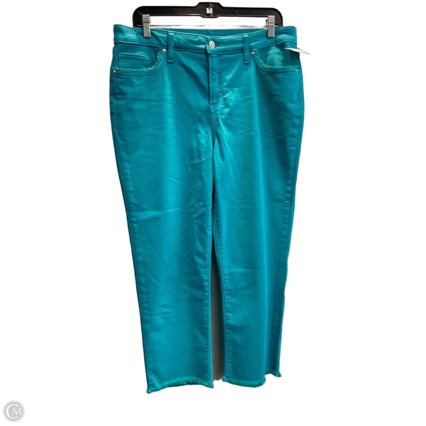 Pants Cropped By Chicos In Aqua, Size: L