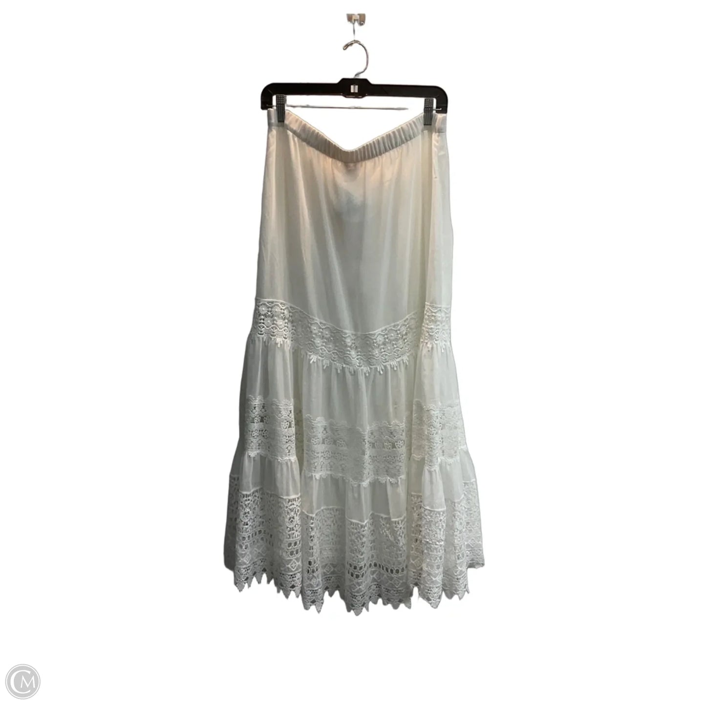 Skirt Maxi By Chicos In White, Size: M