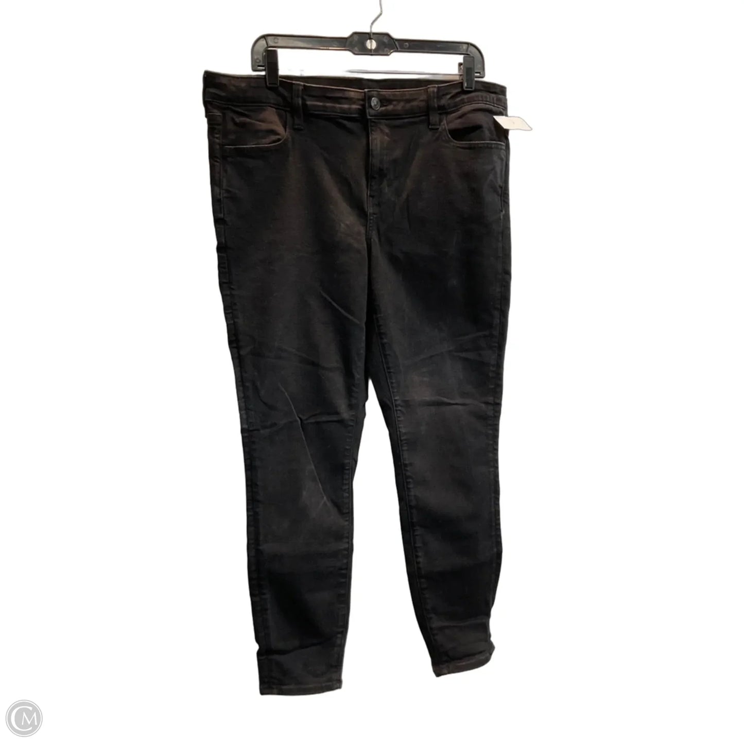 Jeans Straight By American Eagle In Black, Size: 16