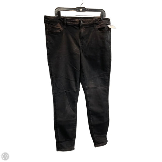 Jeans Straight By American Eagle In Black, Size: 16
