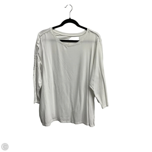 Top 3/4 Sleeve Basic By Belle By Kim Gravel In Multi-colored, Size: 2x