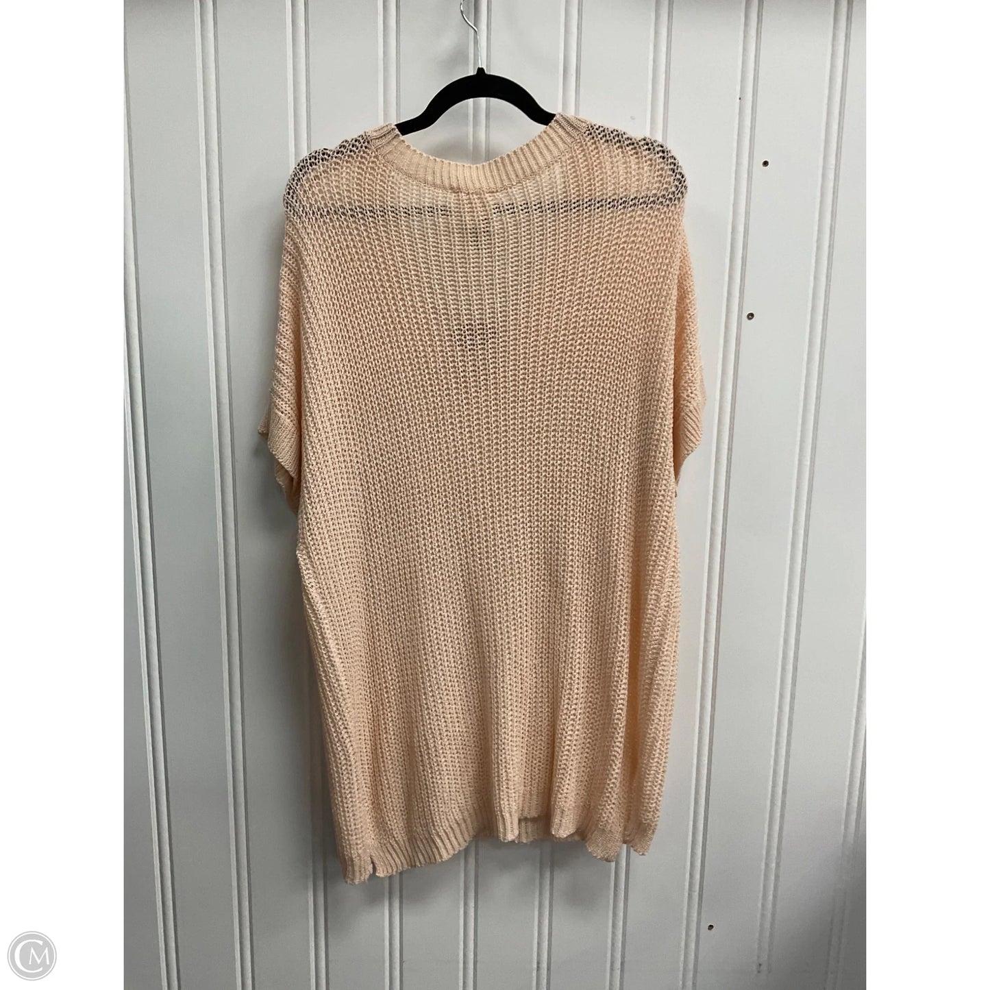 Sweater Short Sleeve By Bibi In Peach, Size: Xl