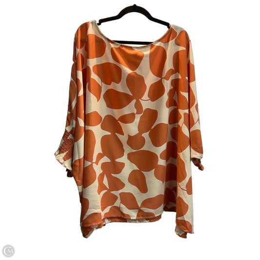 Blouse 3/4 Sleeve By Oddi In Orange, Size: 3x
