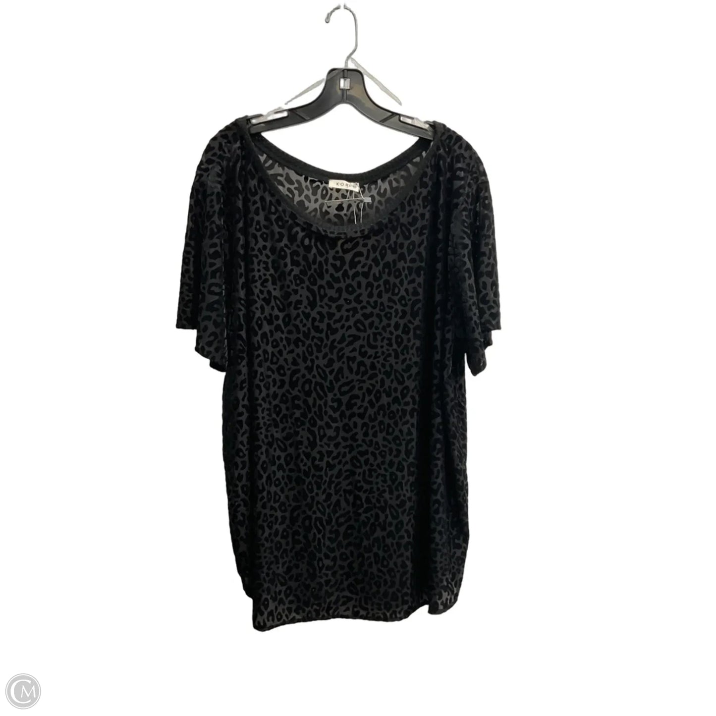 Top Short Sleeve By Kori America In Animal Print, Size: 2x