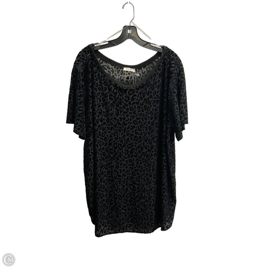 Top Short Sleeve By Kori America In Animal Print, Size: 2x