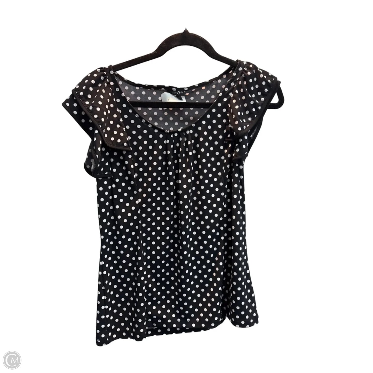 Top Short Sleeve By East 5th In Polkadot Pattern, Size: M