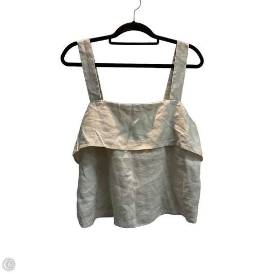 Top Sleeveless By Quince In Beige, Size: L