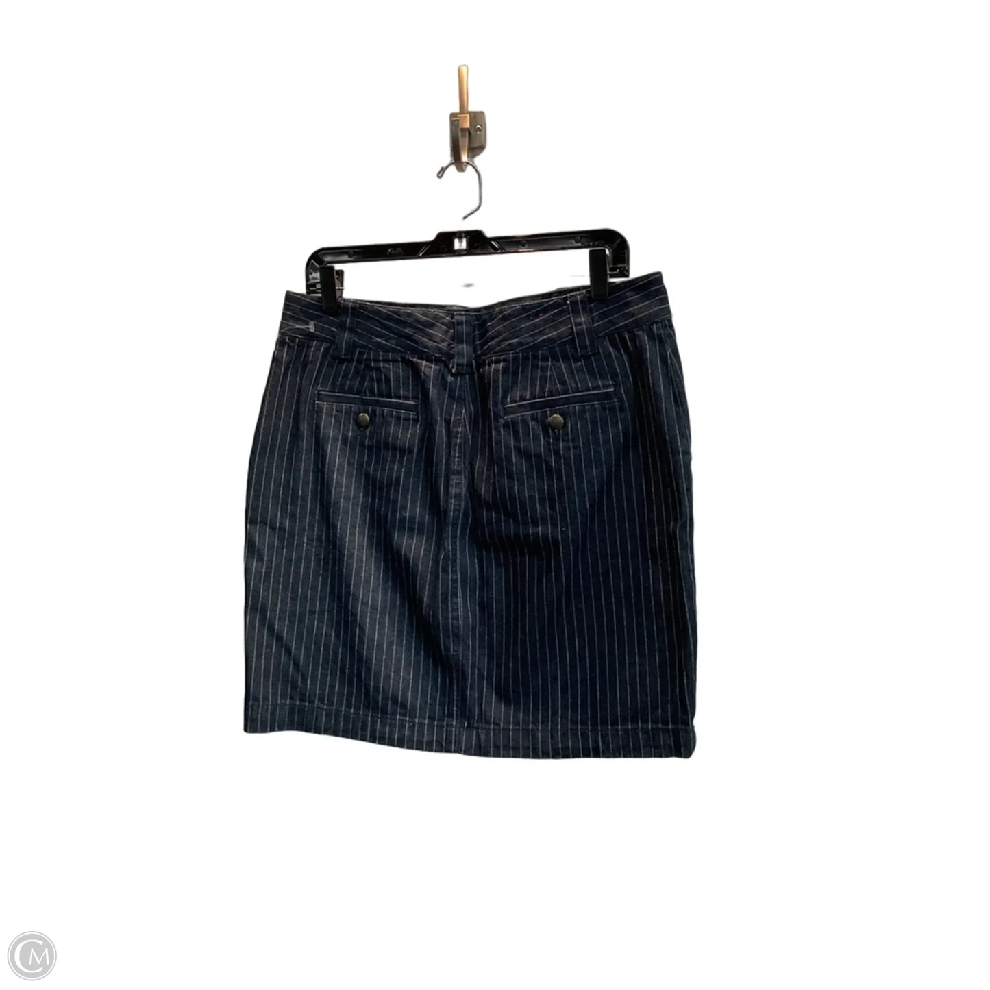 Skirt Midi By Chaps In Striped Pattern, Size: 10