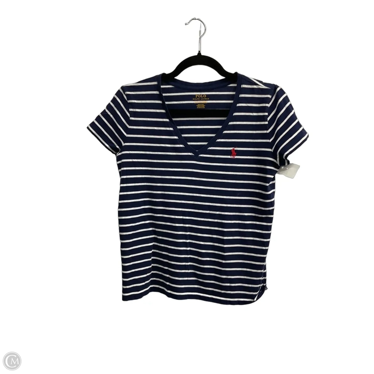 Top Short Sleeve Basic By Polo Ralph Lauren In Striped Pattern, Size: S