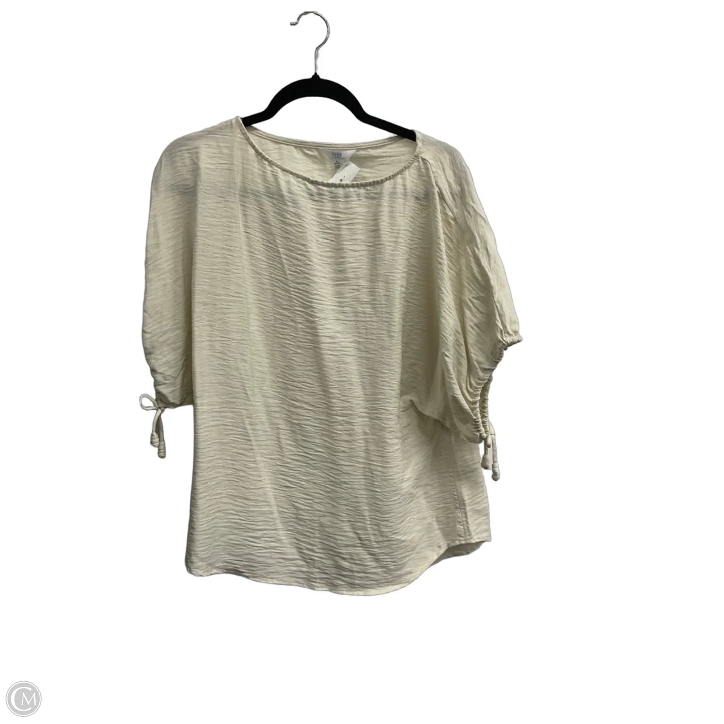 Top Short Sleeve By Time And Tru In Tan, Size: S