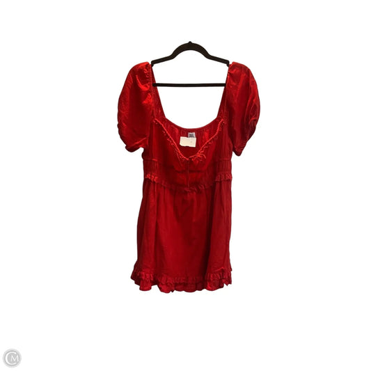 Top Short Sleeve By Bdg In Red, Size: L
