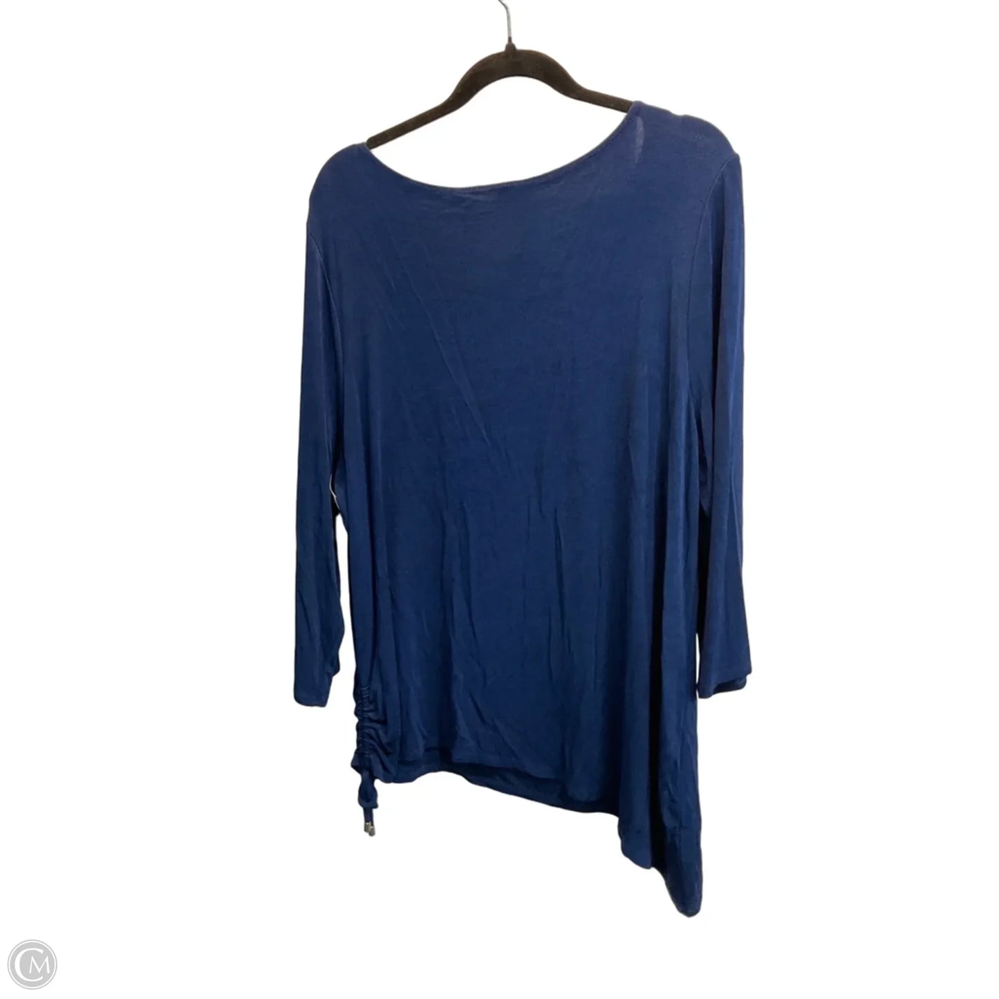 Tunic 3/4 Sleeve By Chicos In Navy, Size: XL