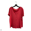 Top Short Sleeve Basic By Chicos In Red, Size: Xxl