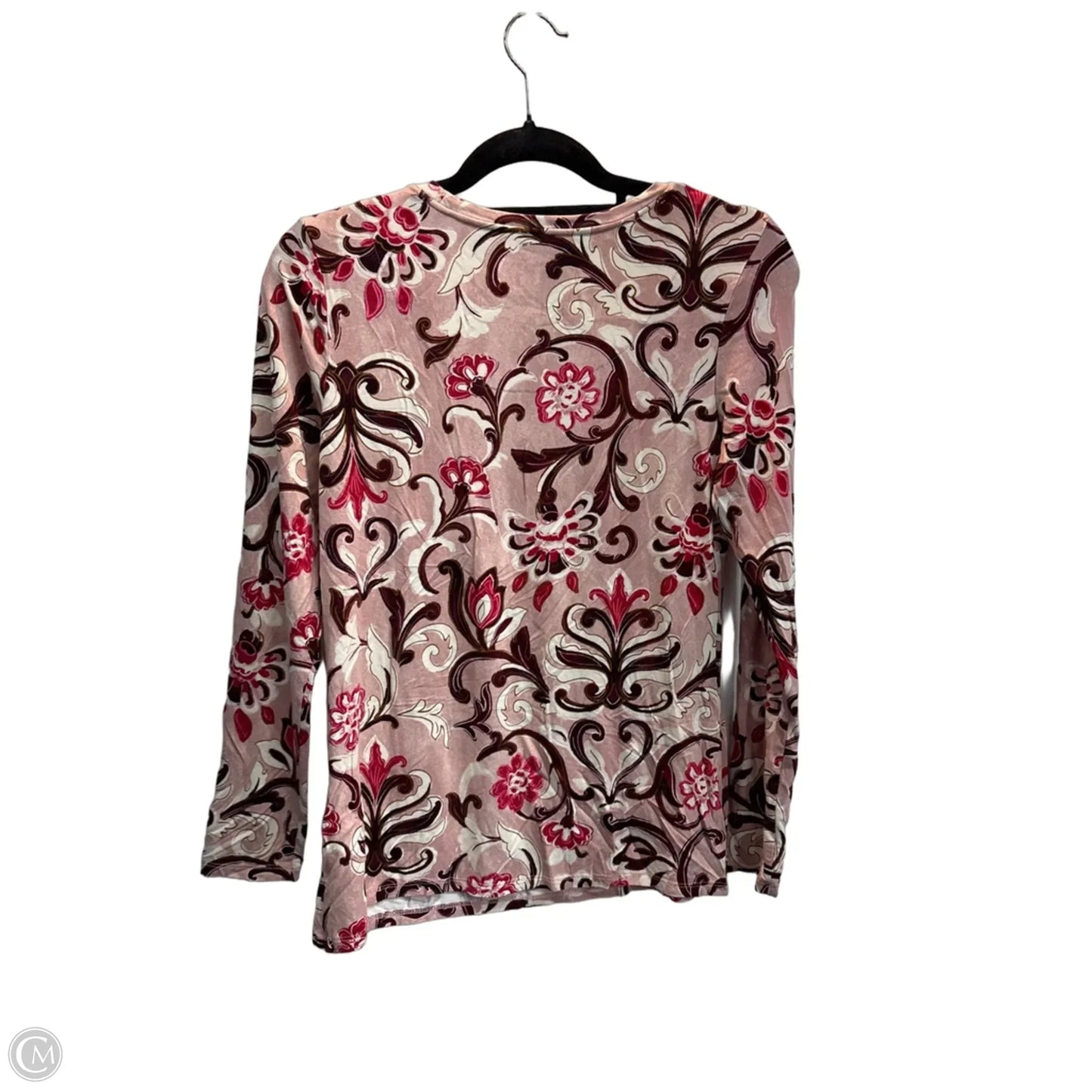 Top 3/4 Sleeve Basic By Chicos In Floral Print, Size: Xs