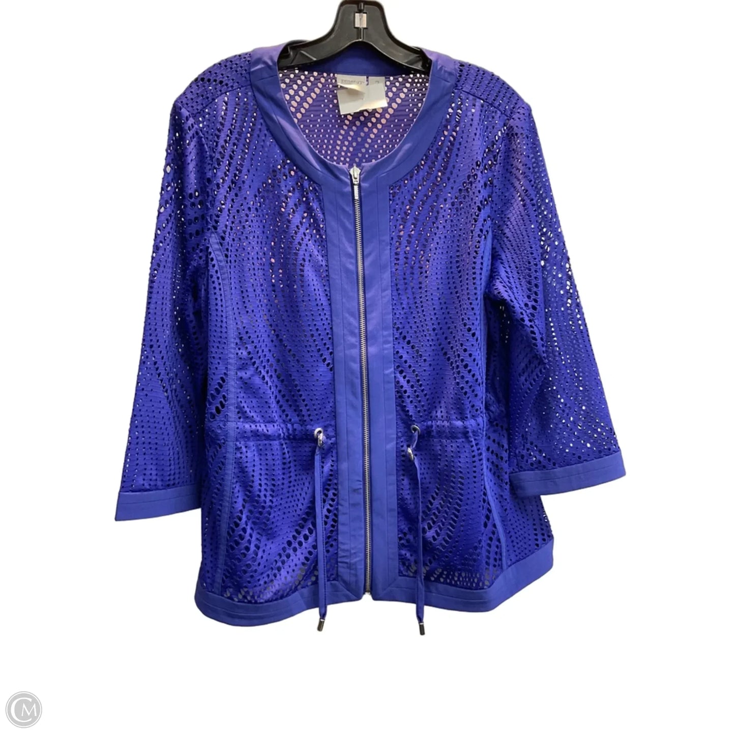 Jacket Shirt By Chicos In Purple, Size: L