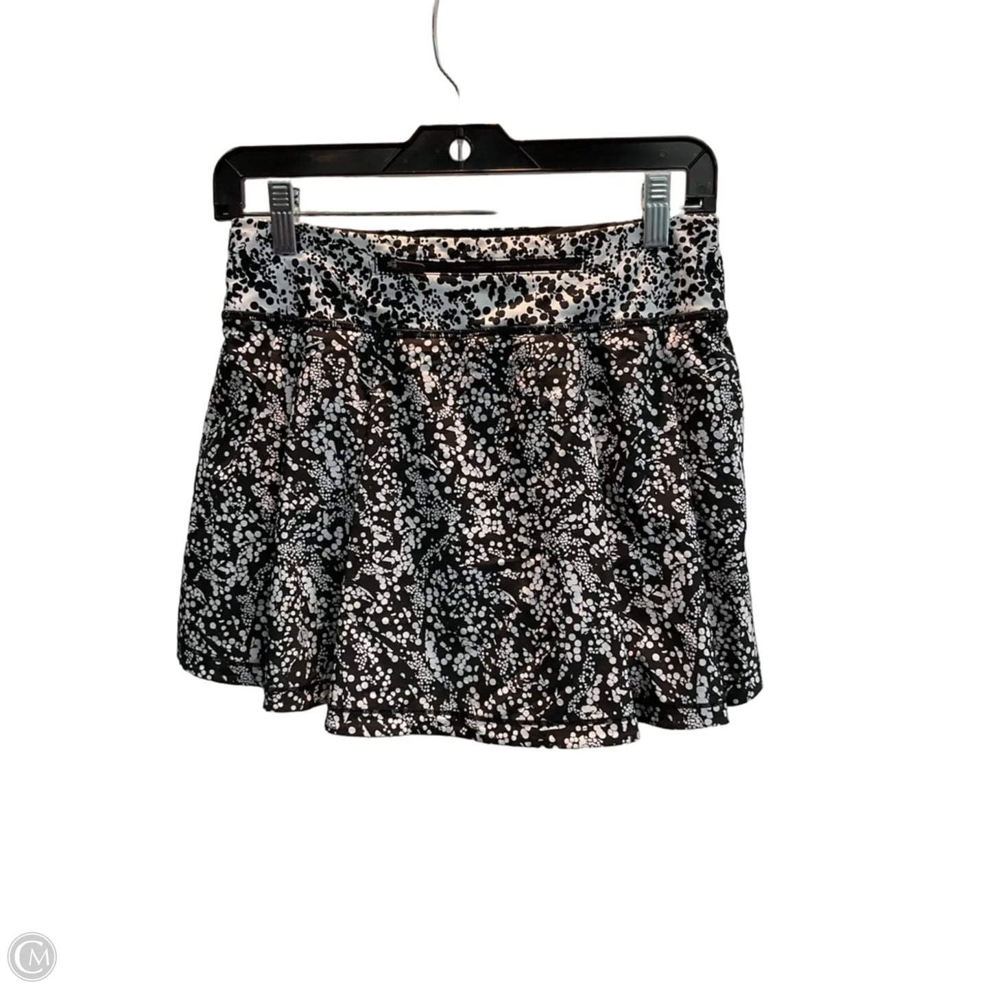 Athletic Skort By Lululemon In Black & Cream, Size: S
