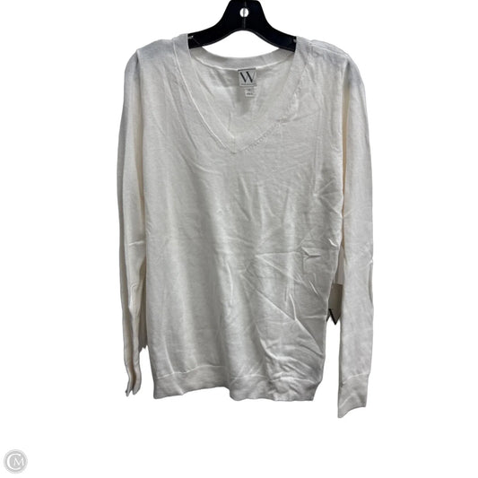 Sweater By Worthington In Cream, Size: L