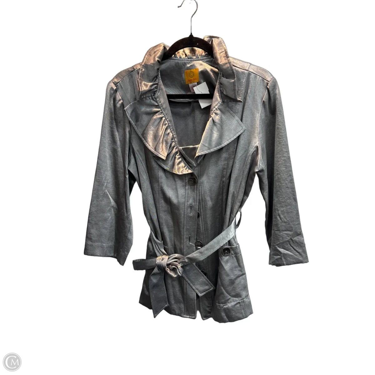 Jacket Shirt By Ruby Rd In Silver, Size: 10