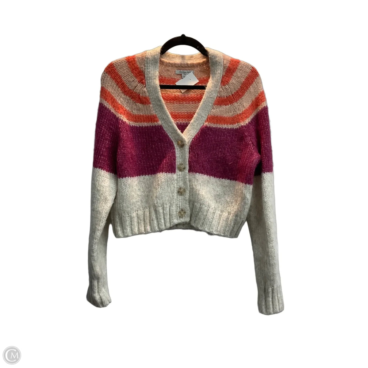 Cardigan By American Eagle In Striped Pattern, Size: S