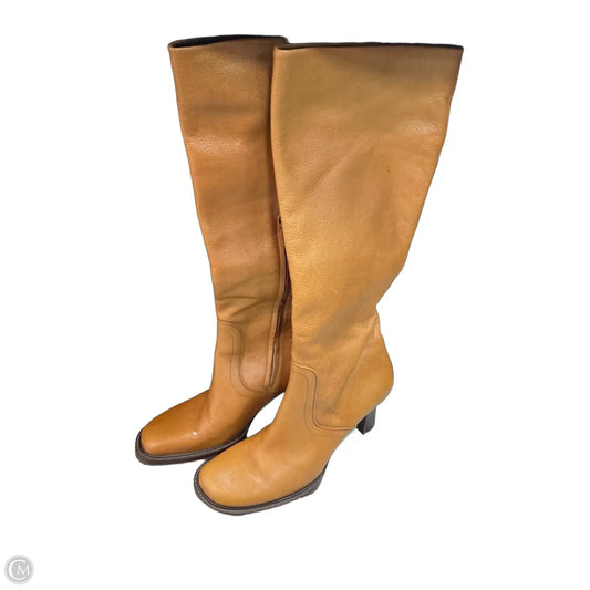 Boots Knee Heels By Cole-haan In Tan, Size: 6.5