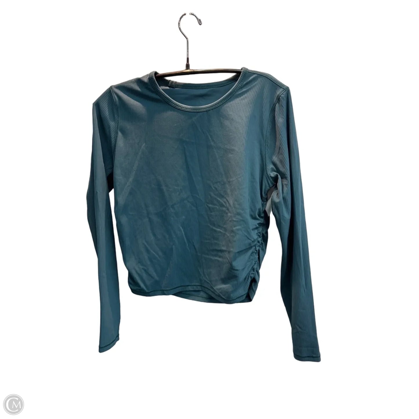 Athletic Top Long Sleeve Crewneck By Lululemon In Aqua, Size: M