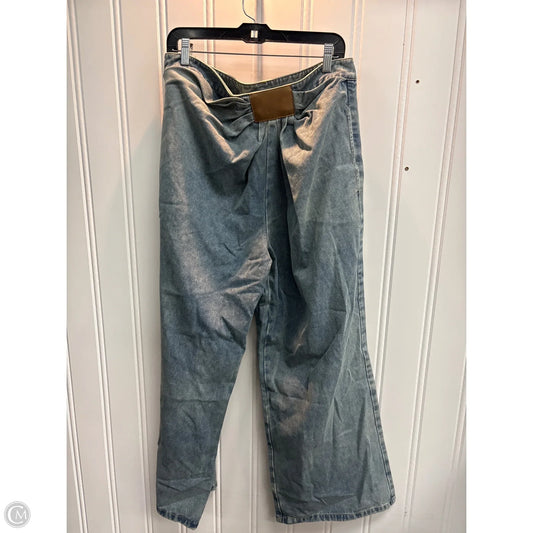 Jeans Wide Leg By Commense In Blue, Size: Xl