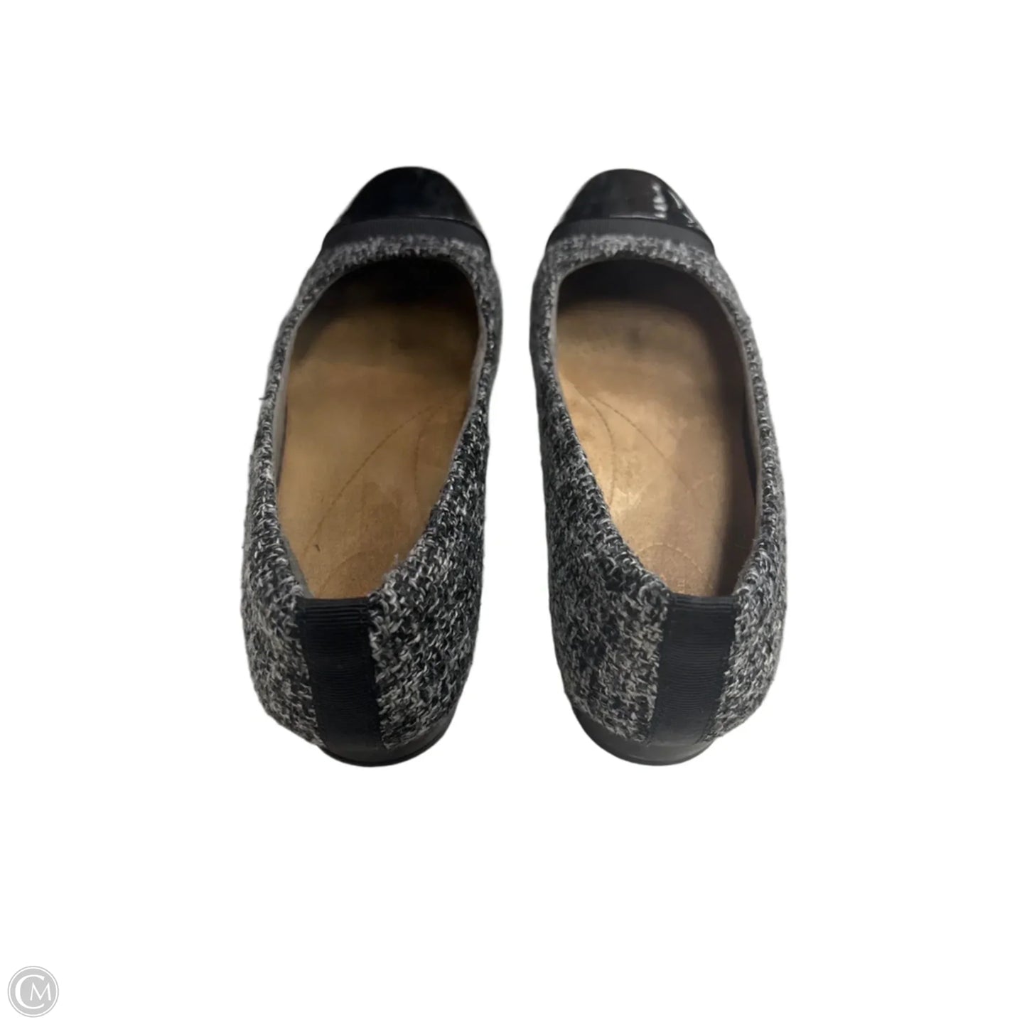 Shoes Flats By Clarks In Black & Grey, Size: 8