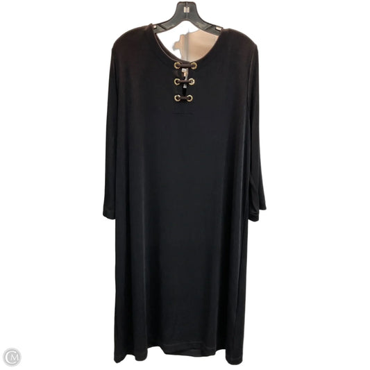 Dress Casual Midi By Chicos In Black, Size: Xl
