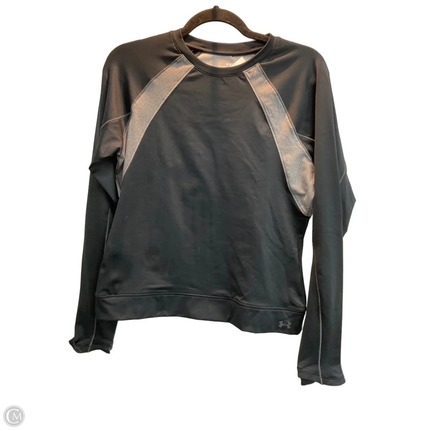 Athletic Top Long Sleeve Crewneck By Under Armour In Grey, Size: S