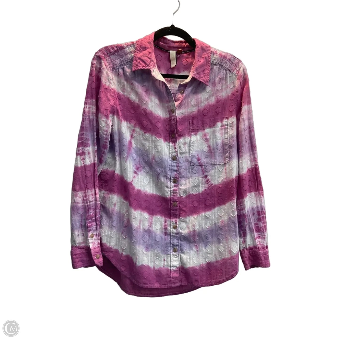 Blouse Long Sleeve By Pilcro In Tie Dye Print, Size: S