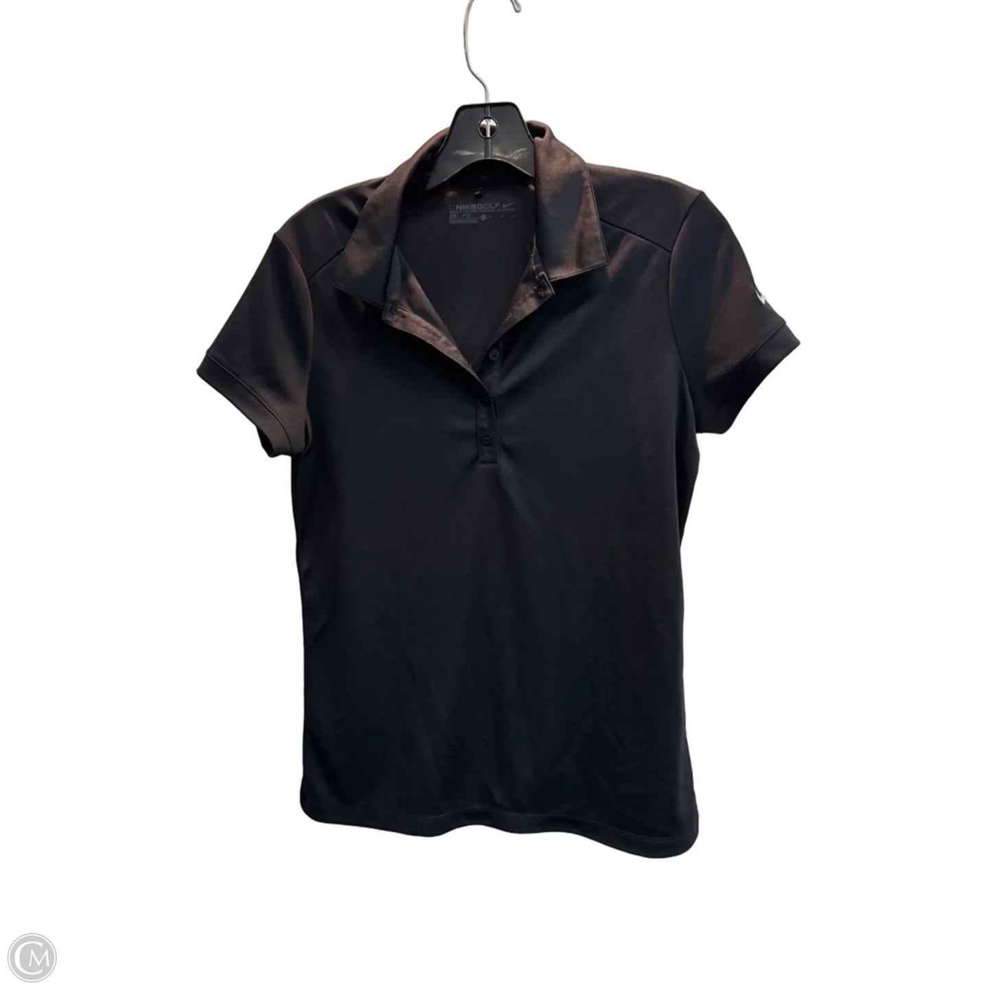 Athletic Top Short Sleeve By Nike In Black, Size: M