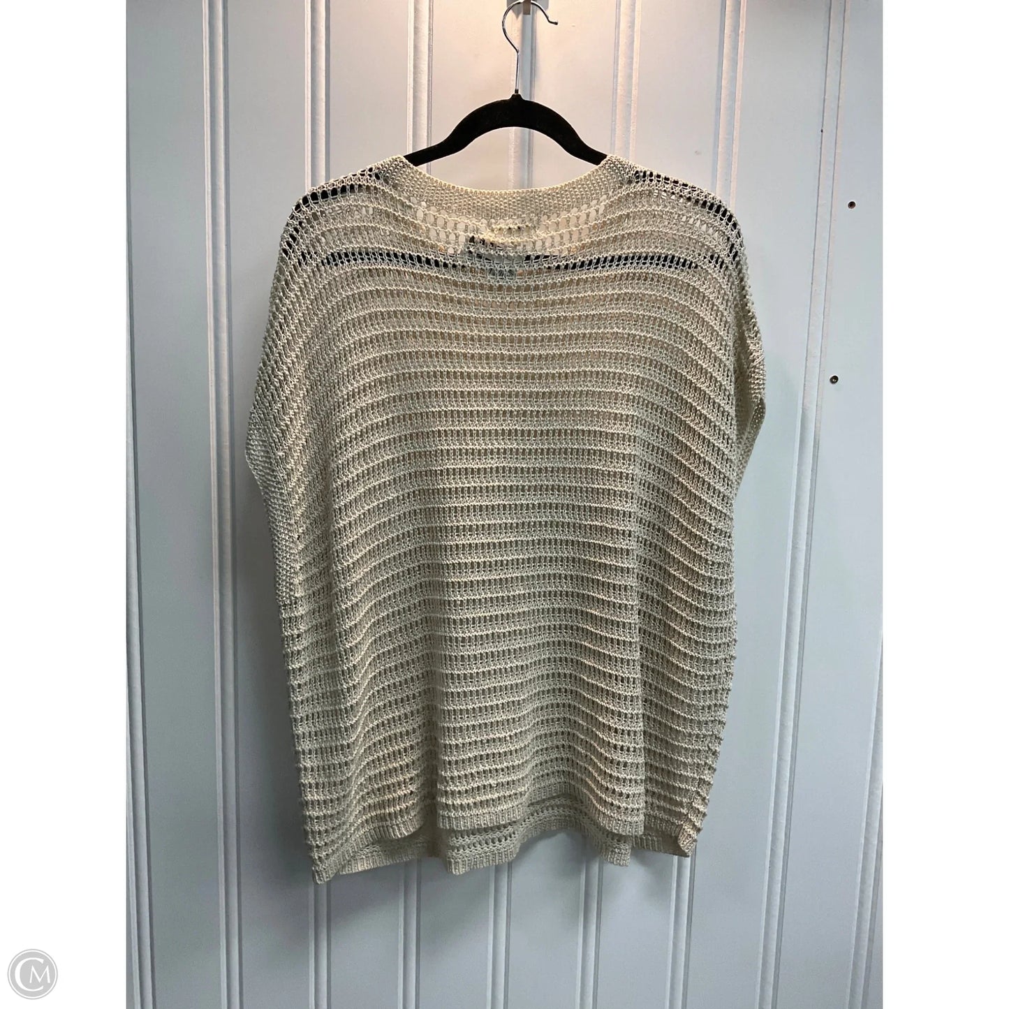 Sweater Short Sleeve By Max Studio In Beige, Size: M
