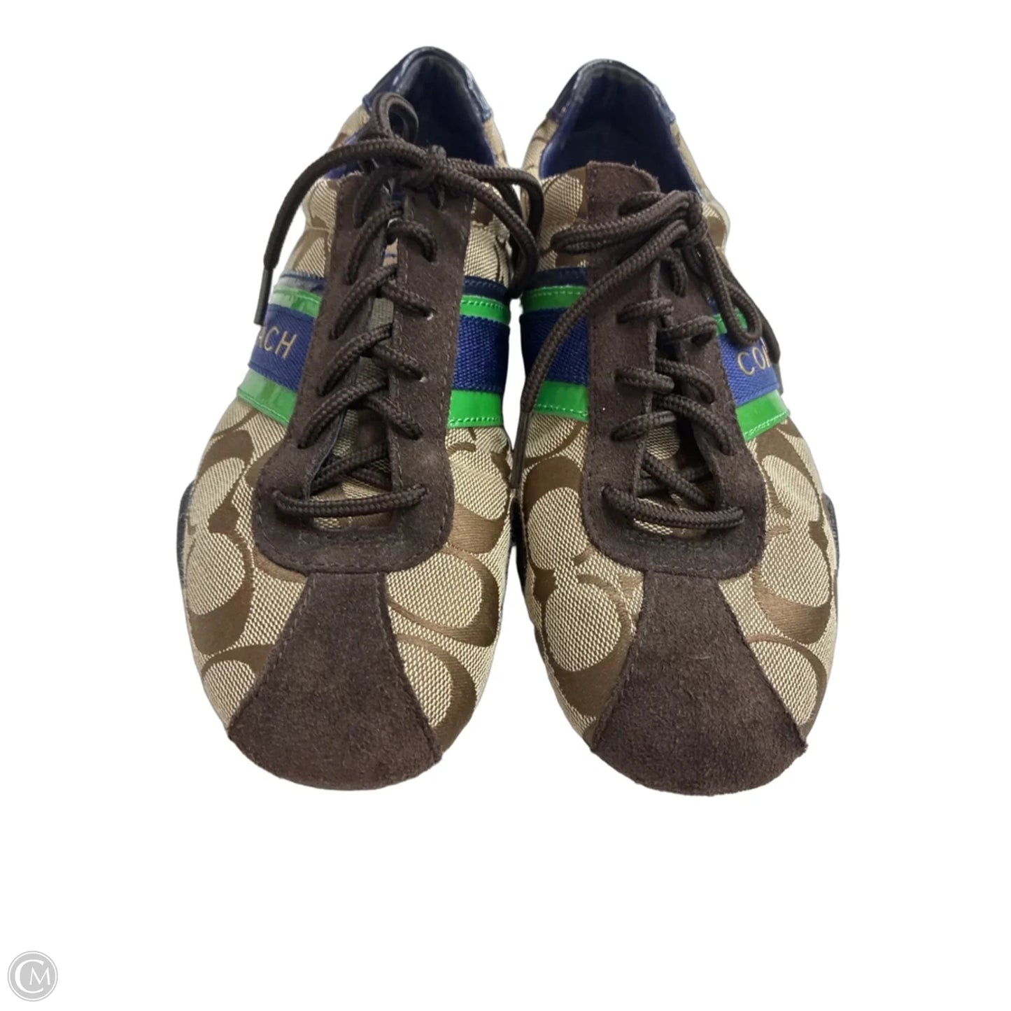 Shoes Designer By Coach In Blue & Green, Size: 6