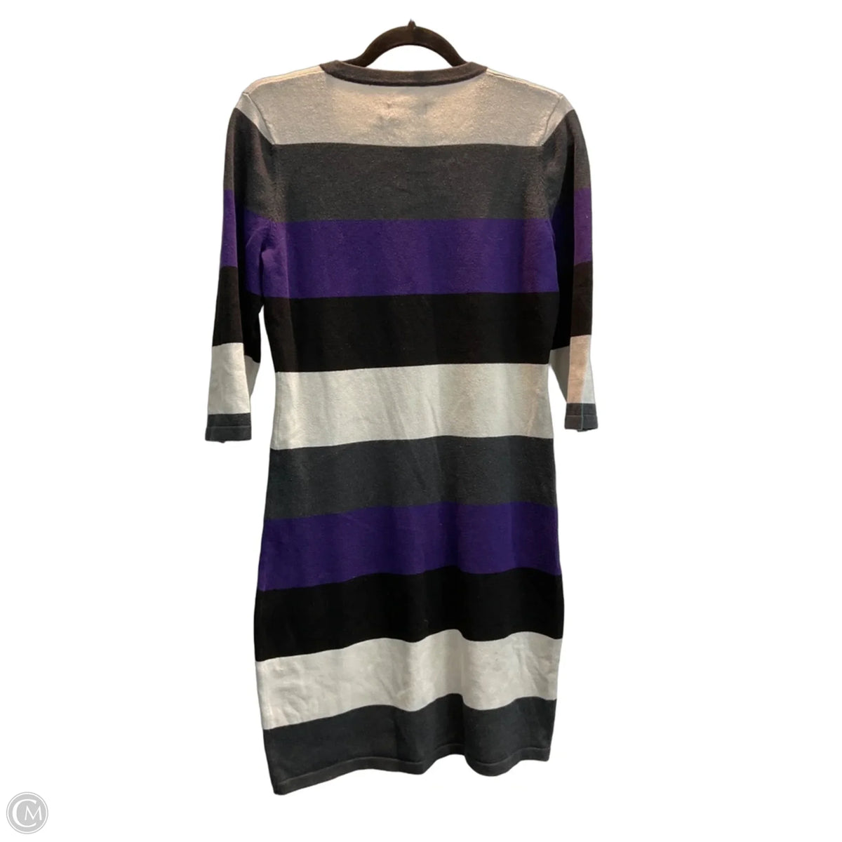 Dress Sweater By Calvin Klein In Striped Pattern, Size: M