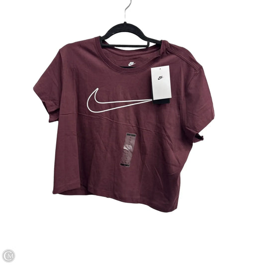 Top Short Sleeve By Nike In Maroon, Size: Xl