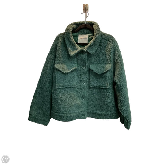 Coat Faux Fur & Sherpa By American Eagle In Green, Size: Xl