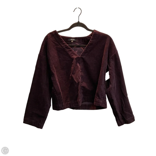 Top 3/4 Sleeve By Madewell In Purple, Size: M