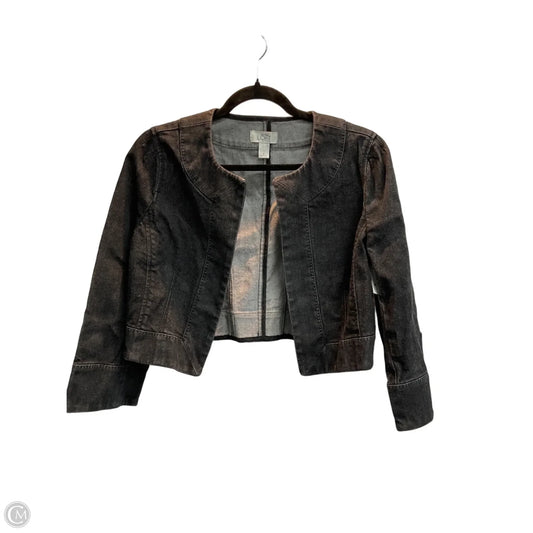 Jacket Denim By Loft In Black, Size: 8