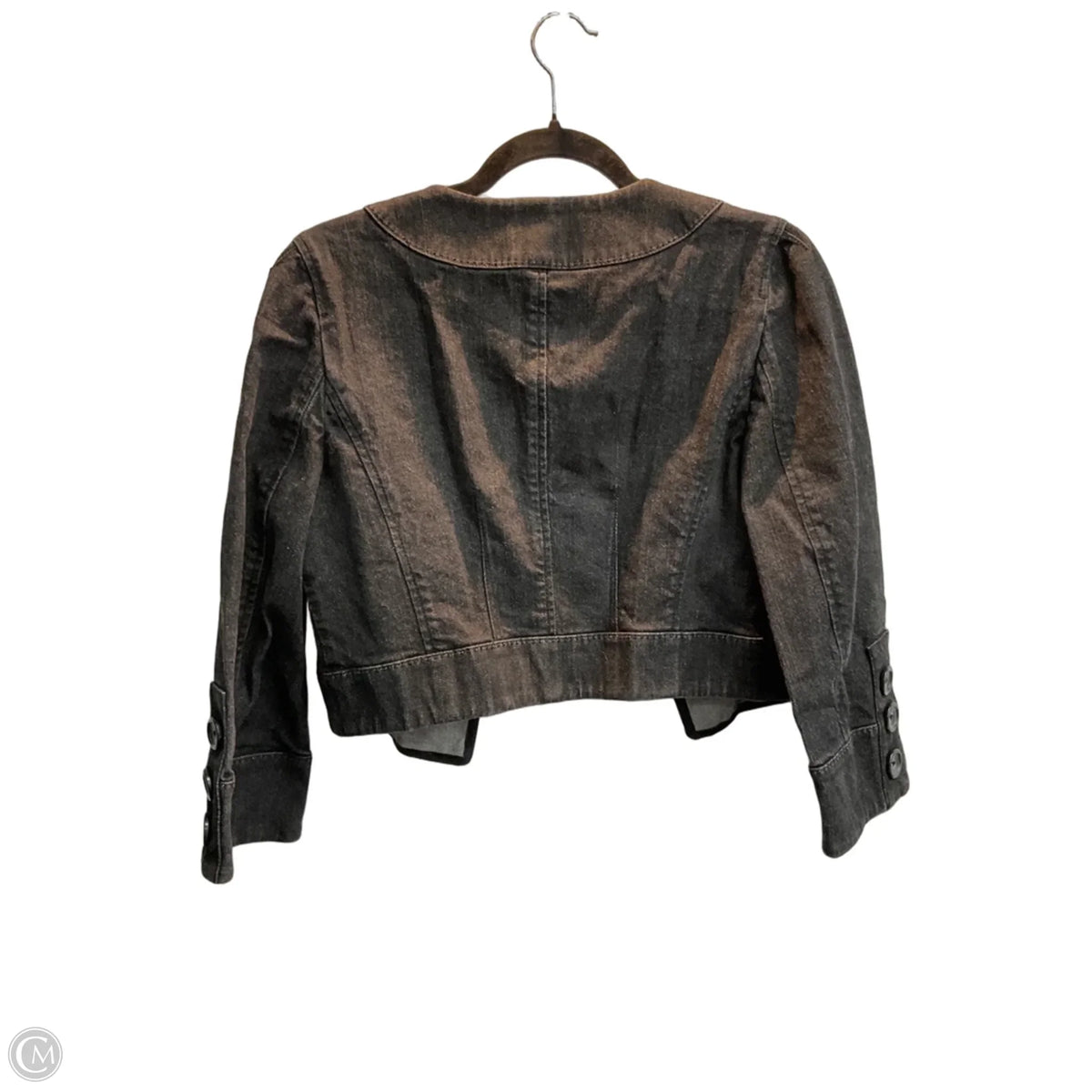 Jacket Denim By Loft In Black, Size: 8
