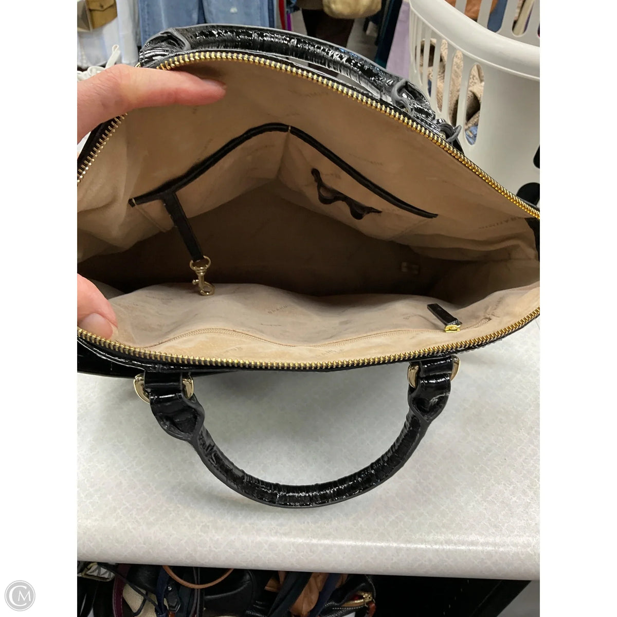 Handbag Designer By Brahmin, Size: Large