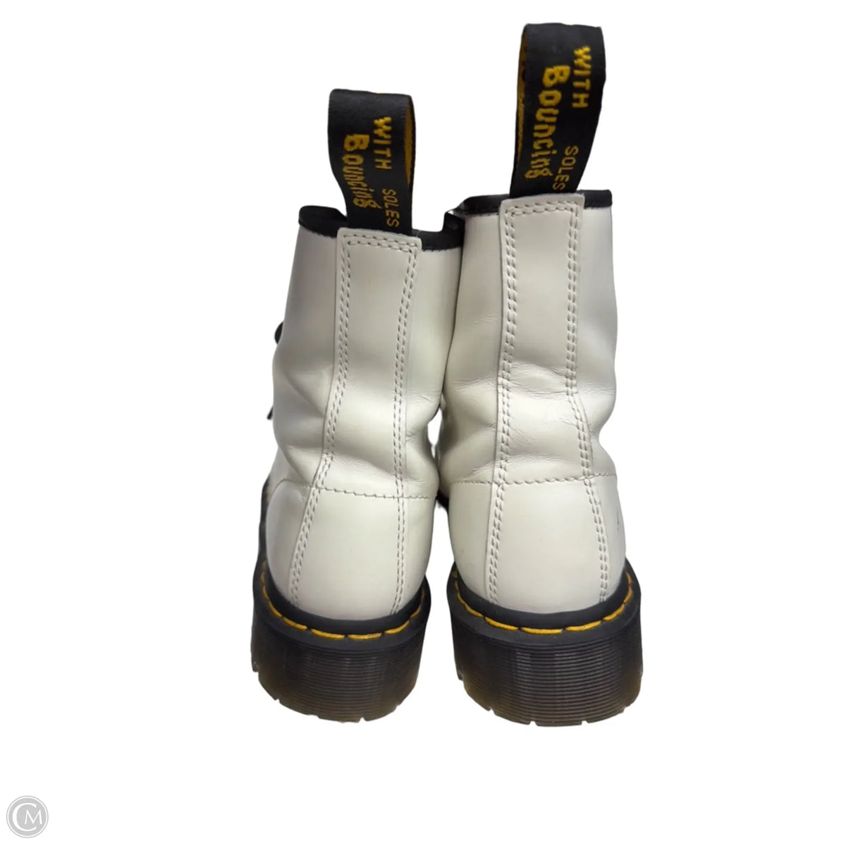Boots Ankle Flats By D Martens In White, Size: 8