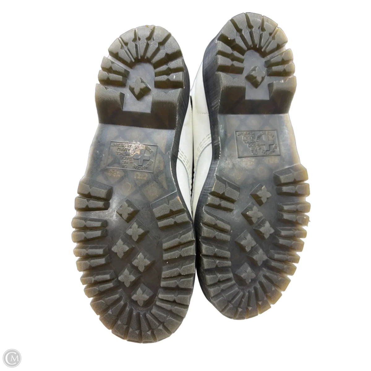 Boots Ankle Flats By D Martens In White, Size: 8